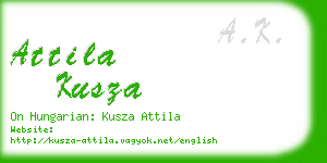 attila kusza business card